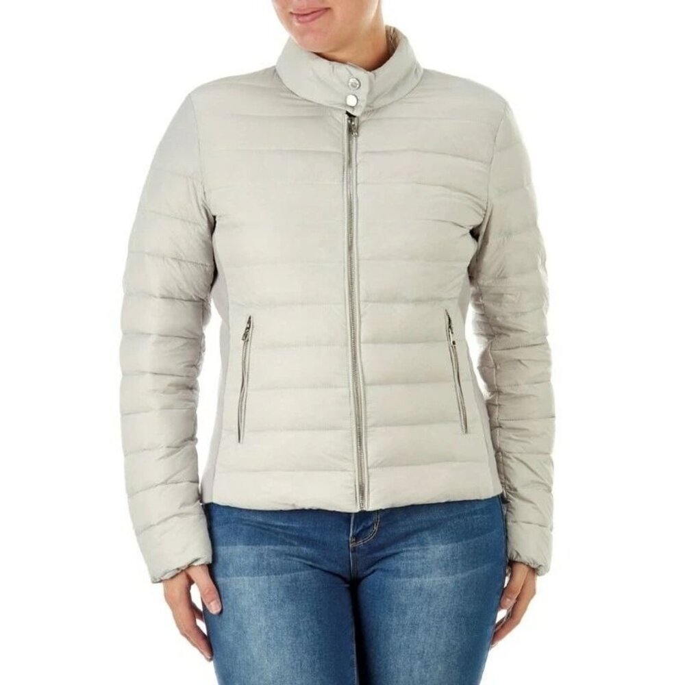 William Rast Gray Duck Down Feather Coat Jacket Medium $175